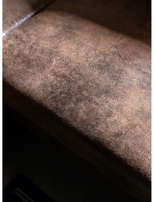 Hnedá rozkladacia rohová pohovka z imitácie kože Miuform Lofty Lilly Vintage, ľavý roh