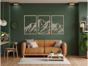 drevko Viacdielny obraz Hory Rozmer obrazu: 31 x 65 cm, Farba dekorácie: Čierna