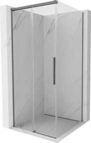 Mexen Rox, posuvný sprchový kút 100 x 100 cm, 8mm číre sklo, grafitový profil, 8C2-100-100-95-00