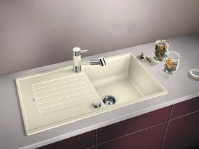 Blanco Zia 5 S, silgranitový drez 860x500x190 mm, 1-komorový, čierna, 526016