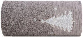 VIANOČNÝ BAVLNENÝ UTERÁK JOY SADA 3KS 70X140 CM TMAVOSIVÁ