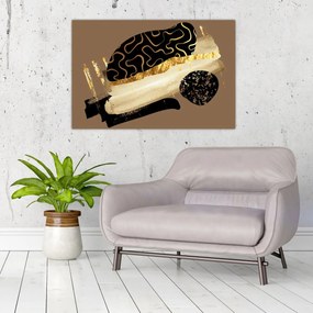 Obraz - Abstrakcia golden brown N⁰3 (90x60 cm)