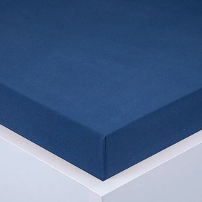 Napínacia plachta na posteľ jersey EXCLUSIVE kráľovsky modrá 180 x 200 cm