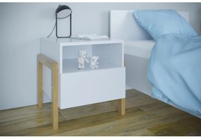 Detský nočný stolík Victor 46 cm biely