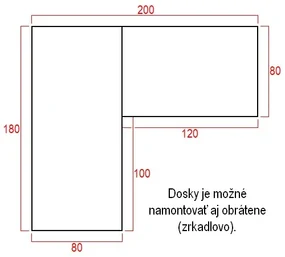 Výškovo nastaviteľný stôl OfficeTech Angle, 180 x 200 cm, sivá podnož, dub