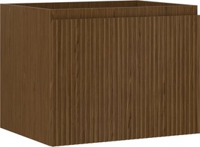 Mexen Rivel, kúpeľňová skrinka 60 cm, 1 zásuvka, drážkovaná, orech, 91A20-06047-1-BF86
