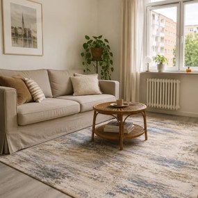 Protišmykový koberec NOVO mramor béžový