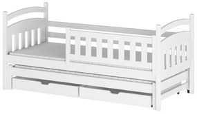 Detská posteľ 90 x 200 cm GLYNDA (s roštom a úl. priestorom) (biela). Akcia -10%. Vlastná spoľahlivá doprava až k Vám domov. 1013137
