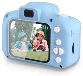 Dětský digitální fotoaparát se silikonovým obalem v podobě kočičky - modrý