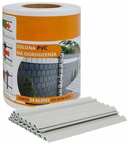 Ekspand Tieniaca fólia na plot 19cm x 35m 450g/m2 Biela + spony 24ks