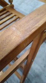 ATLAN - drevené polohovacie záhradné kreslo - 2. KVALITA