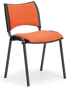 Konferenčná stolička SMART - čierne nohy, oranžová