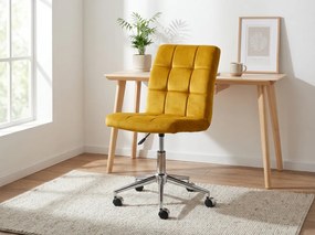 Žlté kancelárske kreslo Q-020 VELVET