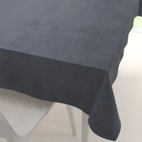 Biante Zamatový obdĺžnikový obrus Velvet Premium SVP-004 Antracitovo sivý 140x220 cm