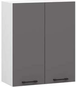 Horná kuchynská skrinka OLIWIA W60 H720 biela / grafitová / sivá