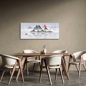 Obraz - Hory v hmle (120x50 cm)