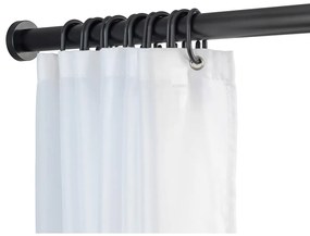 Čierna teleskopická tyč do kúpeľne Wenko Luz, dĺžka 70-115 cm