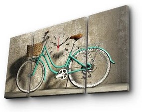 Nástenné obrazové hodiny Bicykel, 84 × 45 cm