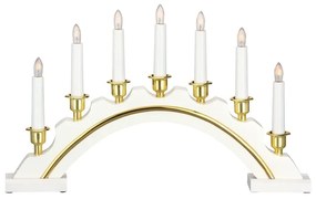 CELINE Elektrický svietnik, napájanie: sieťové, 7 sviečok, biely