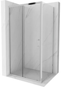 Mexen Apia, sprchový kút s posuvnými dverami 120 (dvere) x 90 (stena) cm, 6mm číre sklo, chrómový profil, 840-120-090-01-00