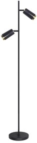 Stojacia lampa Flower, 2x čierne/zlaté kovové tienidlo, b