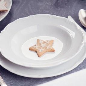 Ćmielóv tanierová súprava  Maria Teresa biela 18-dielná