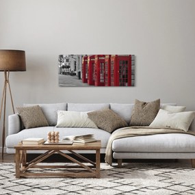 Obraz - Londýnske telefónne búdky (120x50 cm)