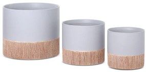 KERAMICKÝ KVETINÁČ (FI) 13X11 CM SIVÁ