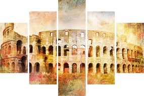 Obraz - Digitálna maľba, koloseum, Rím, Taliansko (150x105 cm)