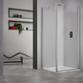 Roltechnik Štvorcový alebo obdĺžnikový sprchovací kút DCO1 + DB - otváracie dvere s pevnou stenou 100 cm 90 cm