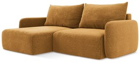 Oranžová rozkladacia/s úložným priestorom rohová pohovka (ľavý roh) Kalena – Makamii