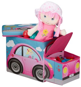 Taburetka pre deti RD25629, ružové autíčko