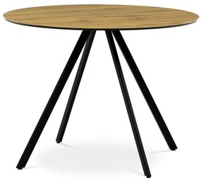 Autronic BONTEC Okrúhly jedálenský stôl 100x100cm, lamino, šedý dub, HT-R5010 GREY Farba: Hnedá