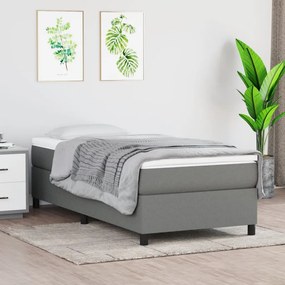 Rám na boxspring posteľ tmavosivý látka 100x200 cm