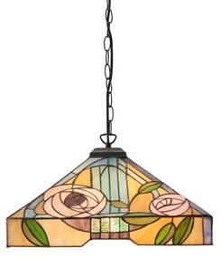 Endon 64384 - Závesný luster na reťazi Tiffany WILLOW 3xE27/60W/230V