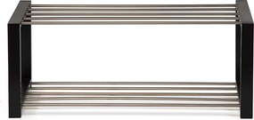 Noela Oceľový botník čierny NEX 80 2 poschodia