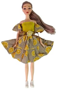 Bábika Emily v citrónových šatoch