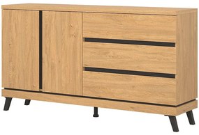 Komoda Ate At03 Dub/Čierna