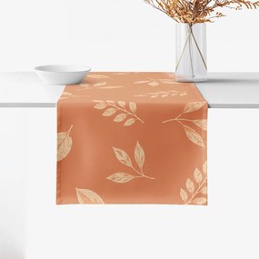 Goldea behúň na stôl 100% bavlnené plátno - oranžové jesenné lístky 50x120 cm