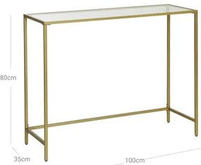 Konzolový stolík CIREL zlatý