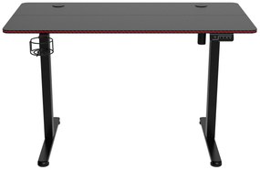 Výškově nastavitelný elektrický herní stůl  SHADOW GAMER 2.0 LED RGB 120 cm černý