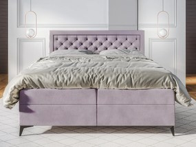 Jednolôžková posteľ Boxspring 120 cm Lavande (levanduľová) (s matracom a úl. priestorom). Akcia -19%. Vlastná spoľahlivá doprava až k Vám domov. 1043405