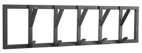 Čierny kovový nástenný vešiak Frame – LABEL51