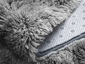 Sivý okrúhly shaggy koberec Ombre Rozmer: 180