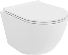 Mexen Lena WC misa Rimless s doskou pomaly padacou slim, duroplast, biela lesklá - 30220500