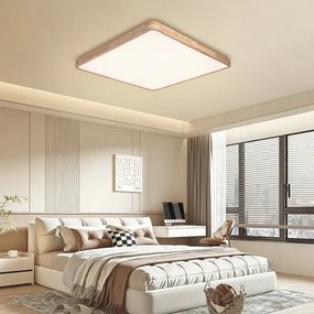 BRILAGI - Stmievateľné LED svietidlo WOODLINE SQUARE LED/100W/230V dub 80x80 cm + DO