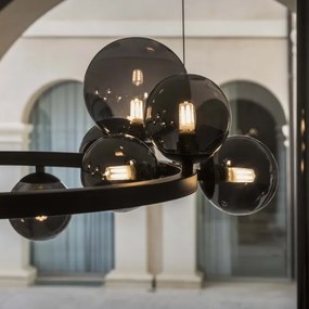 Ideal Lux - LED luster na lanku PERLAGE 25xG9/3W/230V 110 cm čierna/dymová čierna