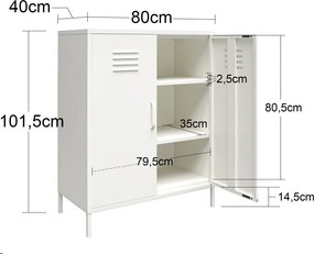Čierna kovová skrinka 40x102x80 cm Mission District – Støraa