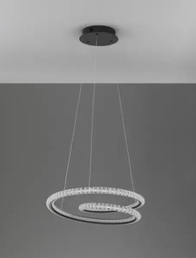 LED luster Ginevra 48 čierne