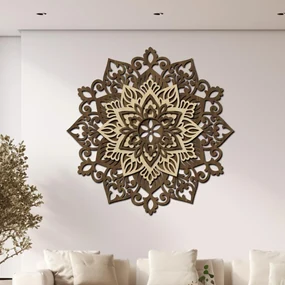 drevo zivota Drevená 3 vrstvová mandala Inšpiratívne energie Rozmery: 40x40, Farebná kombinácia: orech-javor